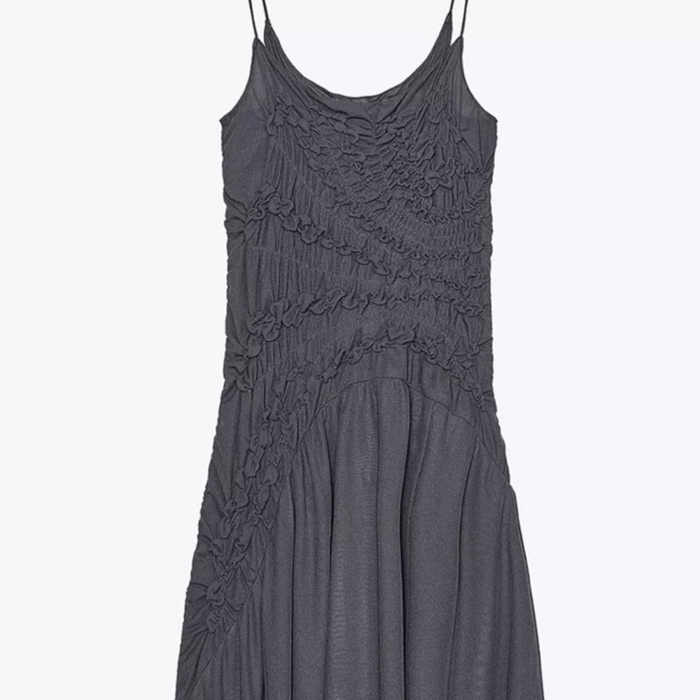 NWT🔥Zara Asymmetric Hem Midi Dress | L - Picture 4 of 10